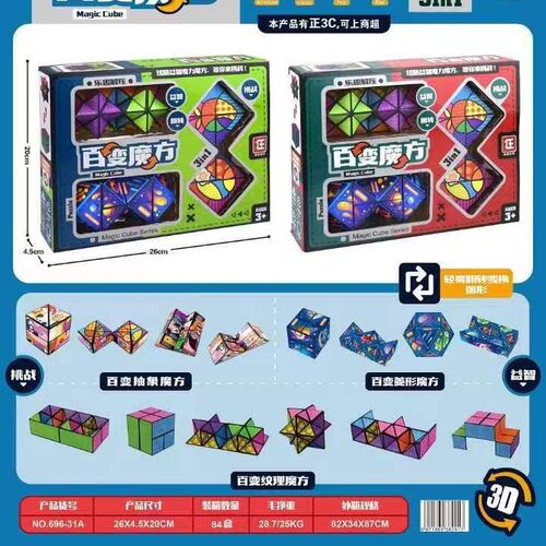 Children's Play House DIY Flip Transformation Rubik's Cube Toy Parent-child Interaction Variety of Rubik's Cube Game Gift Wholesale