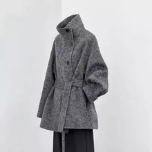 冬季呢子大衣外套女秋冬高级感小个子短款韩系双面羊毛呢大衣外套