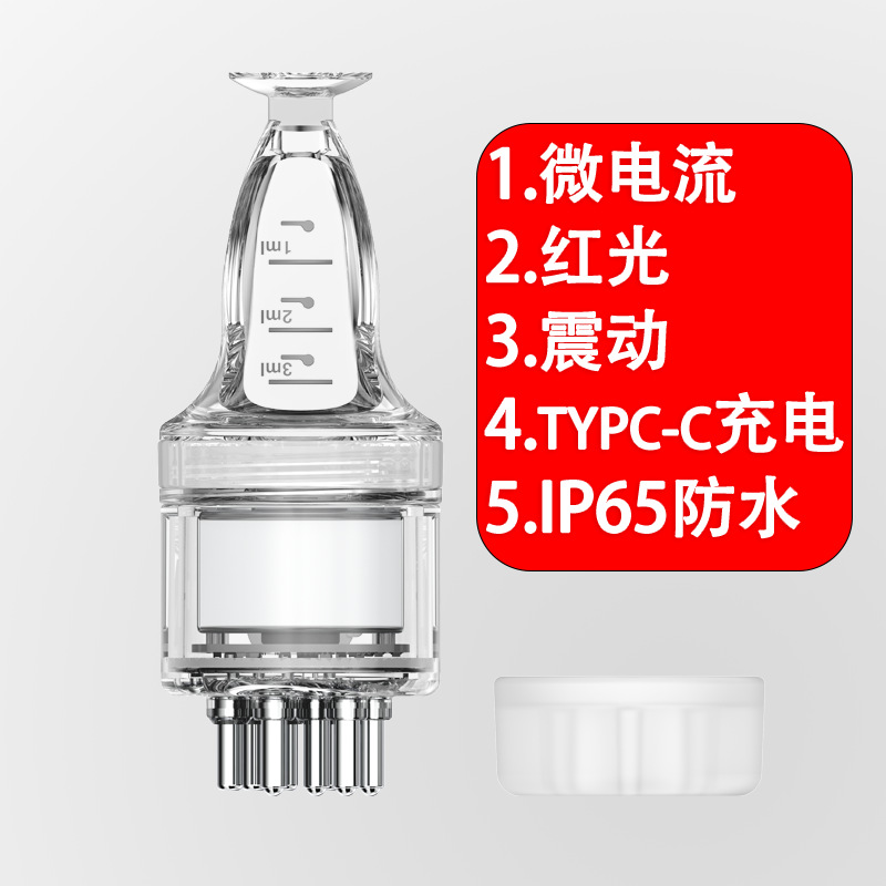 Aplicador de medicina de la cabeza del cuero cabelludo aplicador de líquido de crecimiento del cabello bola masajeador guía protectora aplicador de líquido cuidado de la salud masaje peine