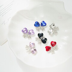2025年新作合金UV色保全ハート型蝶々ヘアアクセサリー小ペンダントDIY手作りネックレスイヤリングアクセサリー