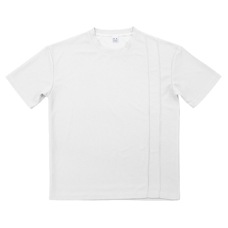 Men's Clothing Summer Men's Loose Waffle Two Piece Suit Round Neck Short Sleeved Shorts Set Simple Style For Formal & Casual_viptrois.com