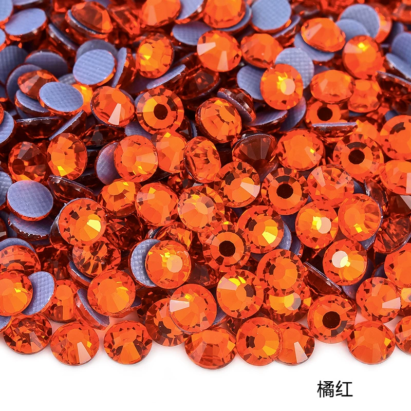 Hot‑fix rhinestones SS3–SS30, glass crystal round flat‑back, 1440 pcs per pack (hot‑melt)