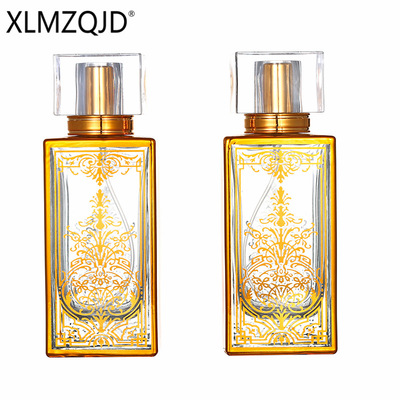 現貨供應BT498-50ml電鍍金色長方玻璃瓶/分裝瓶/噴霧瓶/按壓空瓶