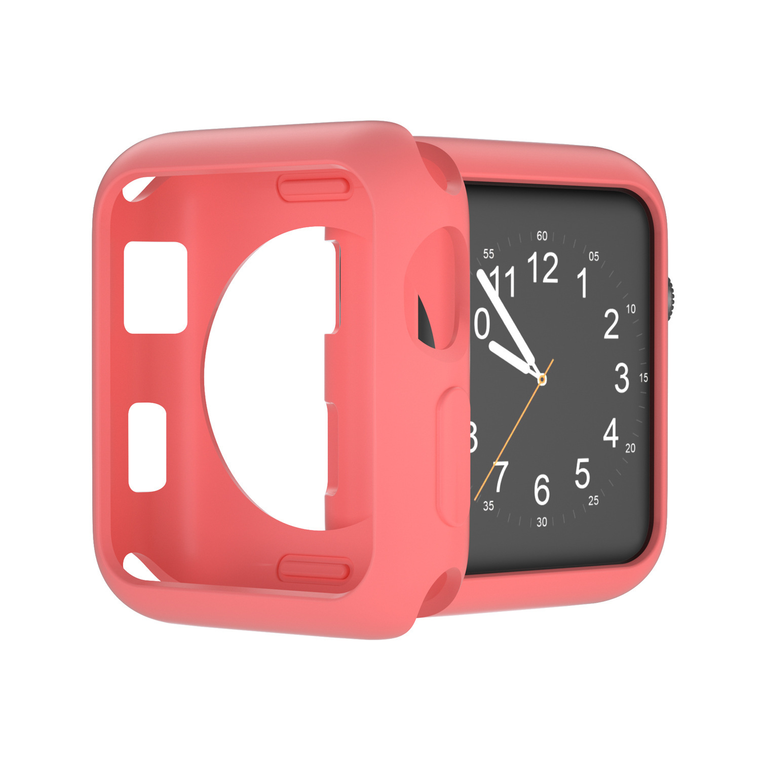 Adecuado para Apple Watch caso applewatch reloj TPU medio paquete cubierta protectora caramelo Shell en stock