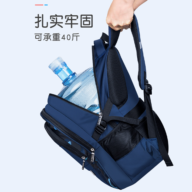 Mochila escolar de la escuela primaria versión coreana de la escuela secundaria y secundaria simple y casual 2024 nueva mochila de reducción de carga de gran capacidad de grado 3-6