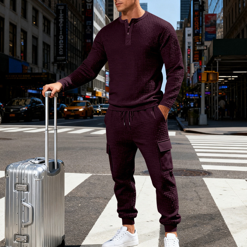 Men's Clothing Men's Heavyweight Long Sleeved Workwear Suit Autumn Winter Outdoor Textured Retro Tough Guy Loose Fit_viptrois.com