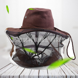 Beekeeping Tools Thickened Red Buckle Western Cowboy Bee Hat Bee Supplies Camouflage Hat Black Face Net