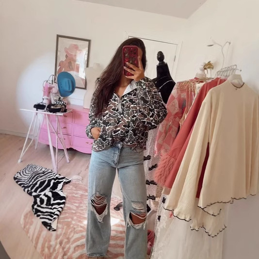 2024 New Autumn Cross-Border Amazon Temu European and American Western Printed Sweatshirt Autumn and Winter Hunting Printed Sweatshirt Jacket