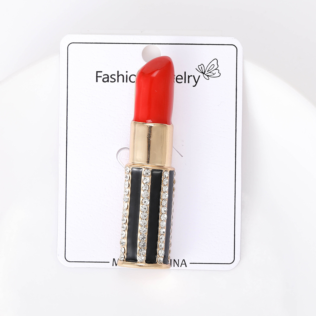 25g Weight Brooches Classification Holiday, Daily Occasion Retro Pin Lipstick Alloy Enamel Women's Brooches