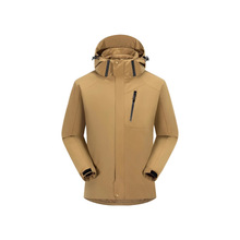 羽绒服冬季男冲锋衣90白鸭绒可拆卸内胆连帽情侣品质冲锋衣户外