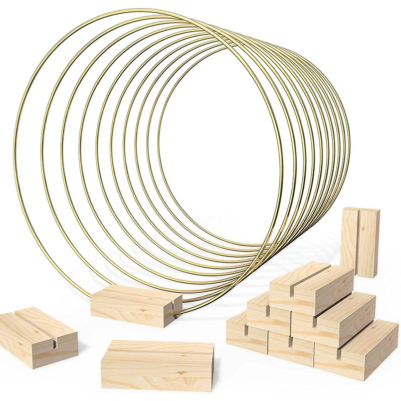 Cross-border especial Garland anillo de hierro DIY Dream Catcher decoración de hierro redondo en forma de corazón Luna anillo de hierro mesa de comedor Decoración