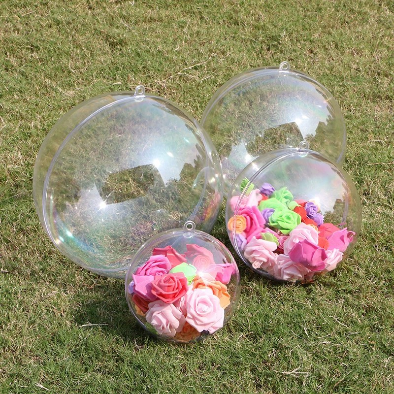 Bola Transparente Hueca de Decoración de Plástico PET para Navidad y Bodas image 3