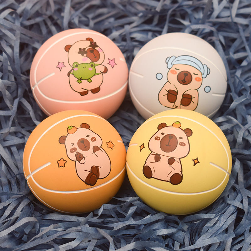 Elastic Leather Ball Kidsren's Toy Mini Basketball Football Baby 6 Months-1 Year Old Kindergarten Special Small Ball Baby