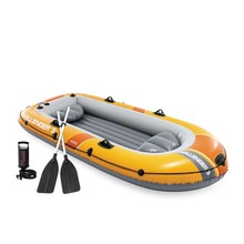 INTEX充气船 两人三人加厚橡皮艇 2人3人挑战者皮筏艇休闲折叠船