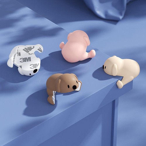 Puppy cartoon shape silicone anti-collision corner protector, child safety table corner protective cover, coffee table table corner sticker