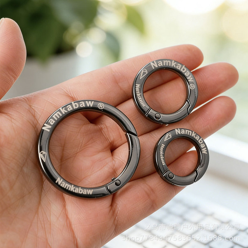 Metal Spring Rings Can Be Customized, Flat Wire Open Rings, Key Rings, Zinc Alloy Round Buckles, Spring Buckles, Key Chains