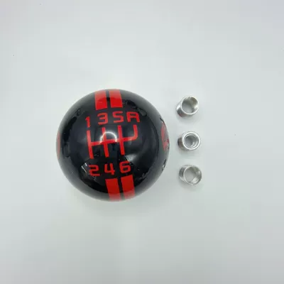 Racing Gear Knob, Manual Transmission, Cab and accessories - unlabeled-5r-black-ball-with-red-letters