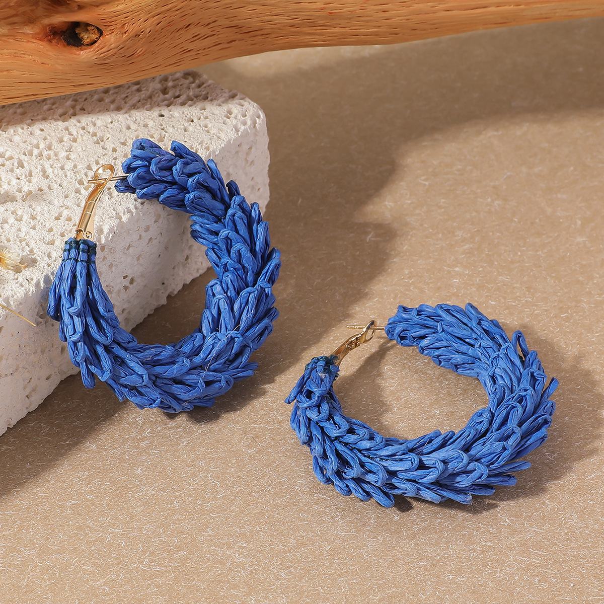 11g Weight 304 Stainless Steel Ear Needle Material Earrings Classification 1 Pair Quantity Holiday, Travel Occasion raffia Material Geometric Pattern All Seasons Season Women's Gender Vacation, Simple Style Style 1 Pair Vacation Simple Style Geometric Raffia Earrings 6