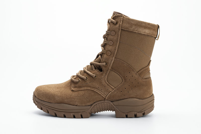 Men's Brown Combat Boots Waterproof Leather Mountaineering Boots_voghion.com