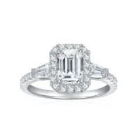 Yun Tong ювелирные изделия внешней торговли через границу AliExpress для отправки 5*7 мм изумрудной огранки все Mosan бриллиантовое серебряное покрытие с золотым покрытием 18 карат