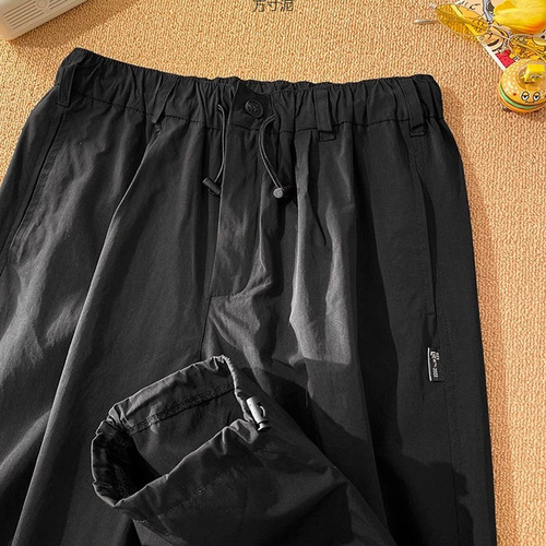 Japanese quick-drying combat pants for men, summer thin outdoor hiking high-street American sports parachute pants for couples women