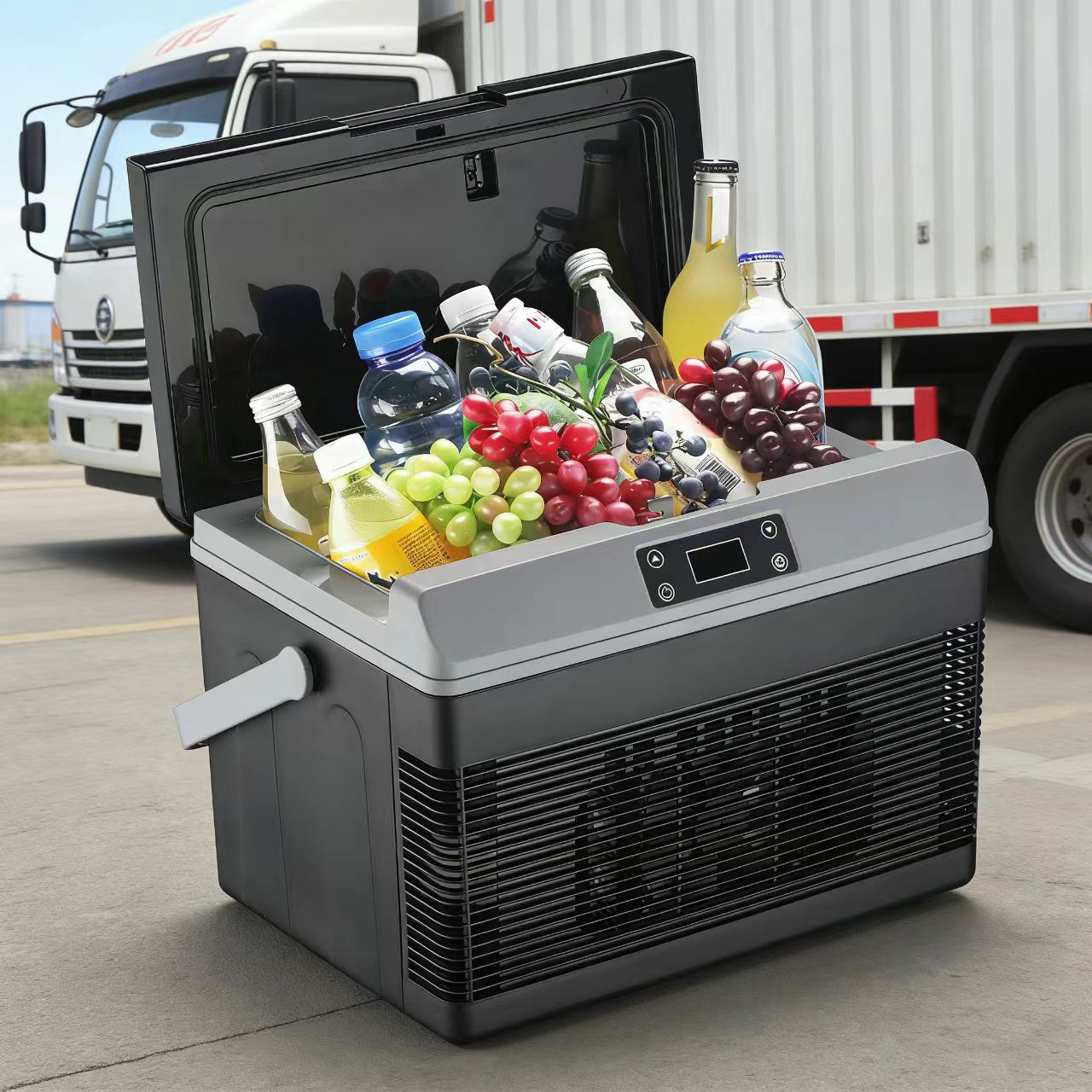 Truck Refrigerator Mini Refrigerator Portable Heating and Cooling Box 12V24V Outdoor Refrigerator Small Heating and Cooling Box