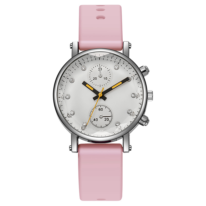 Student Fresh New Quartz Electronic Women's Silicone Tape Watch_voghion.com