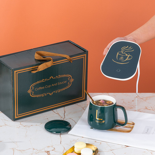 Nuannuan Cup 55 degree thermostatic cup set simple heating mug ceramic water cup home gift thermos cup wholesale