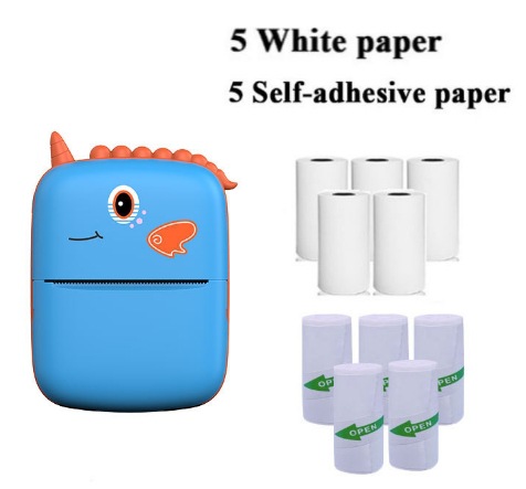 Impresora adhesiva térmica portátil Bluetooth sin tinta Impresora de preguntas incorrectas de estudiante A8 transfronterizo se puede conectar al teléfono móvil