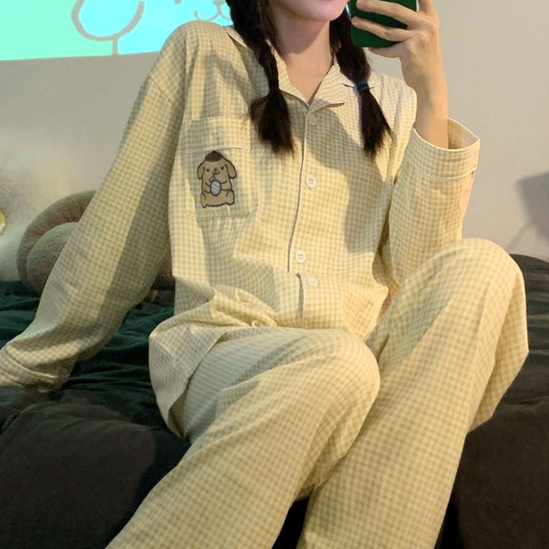 工場卸売りpyjamas日系アニメ布丁犬パジャマ女春秋綿長袖長ズボンカバー対外貿易|undefined