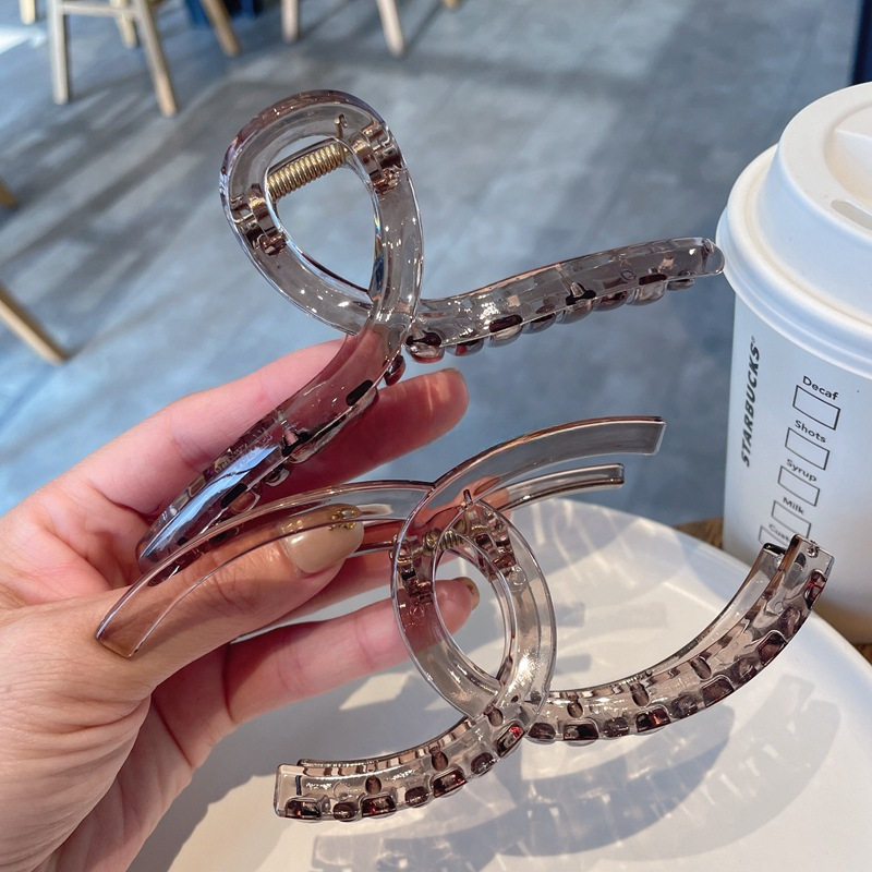 Gri elegant mare prindere clemă avansată rechin clip spate cap placă păr prindere plasă ac de păr roșu agrafe accesorii de păr_voghion.com