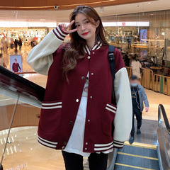 外国貿易の大きいサイズの新型の秋冬のベルベットの韓国版の学生の野球の服の女性の百合のカップルの服の原宿の風のコートのジャケット