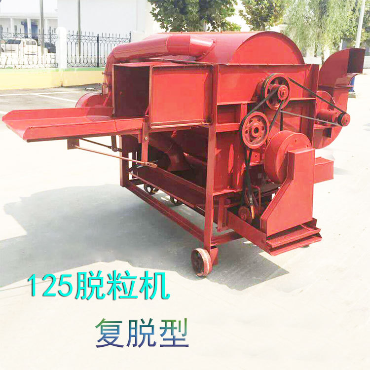 山西湿谷子脱粒机甘肃蚕豆豆荚分离机复脱型稻麦脱粒机四清分离