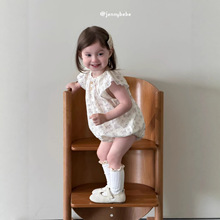 珍妮童装2026新款婴儿夏季衣服清新小碎花爬服女宝宝包屁连体衣