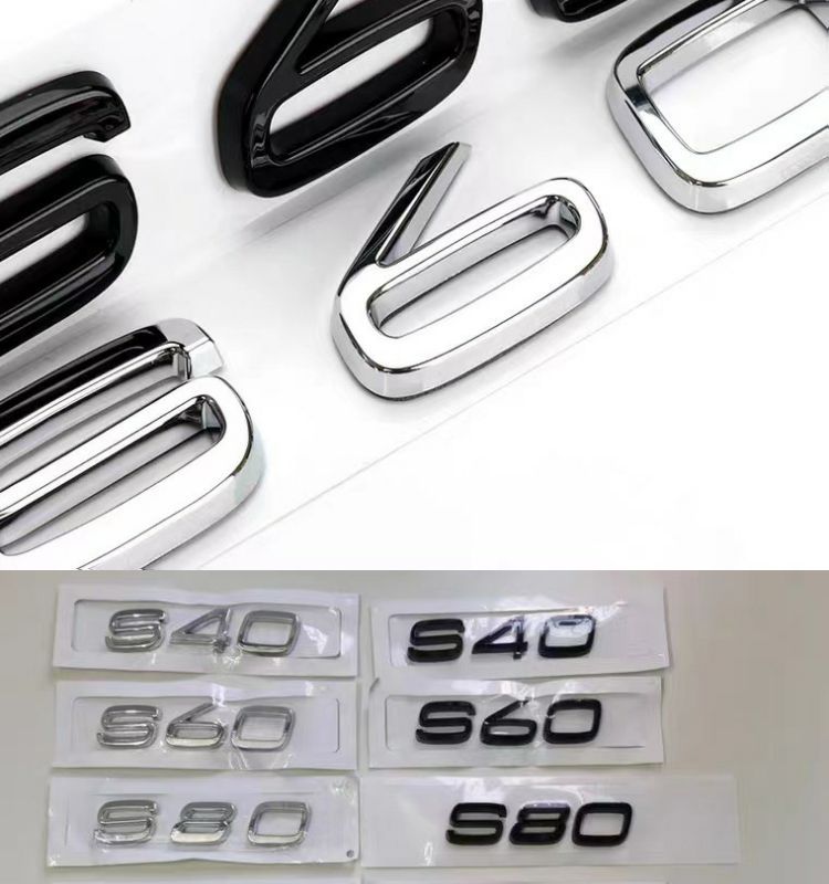 Suitable for Volvo XC90, XC60, V40, V60 rear emblems, VOLVO logo, T4, T5, T6, AWD lettering, and tail emblem stickers