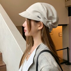 日系堆堆帽子女秋冬素颜显脸小包头帽网红黑色时尚百搭冷帽月子帽