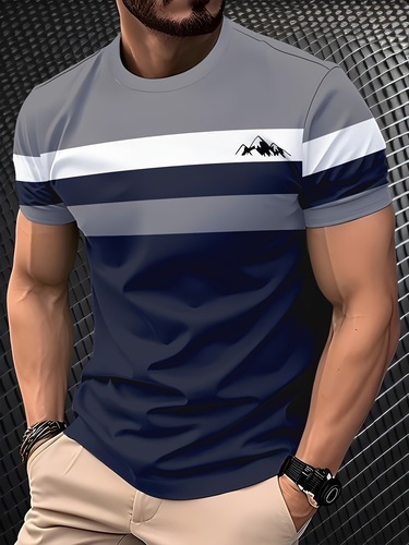 2025 Western and European Cross-Border Amazon Foreign Trade Hot Selling 3D Digital Printing Leisure Trend Series Men's T-Shirts