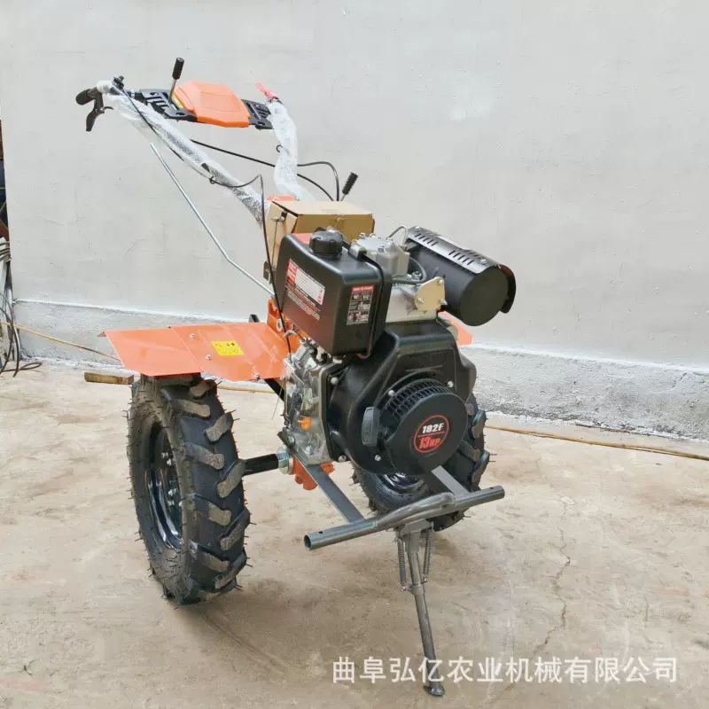 出口新型两驱直连微耕机柴油大马力松土旋耕机多用途田园管理机