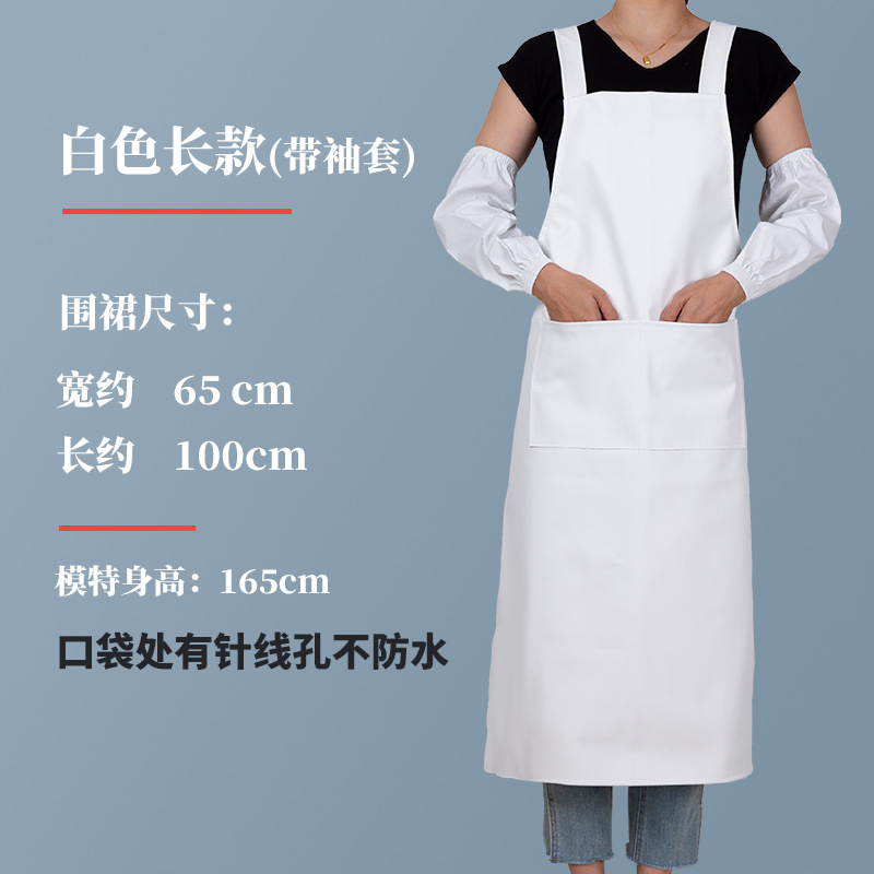 Delantal de doble hombro de cuero, bolsillo doble personalizado, ropa de trabajo gruesa, impermeable y a prueba de aceite, delantal de cuero resistente al desgaste y a la suciedad para hombres y mujeres