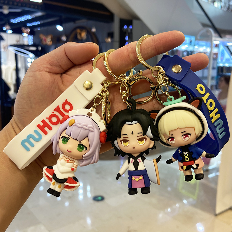 New Humanoid Keychain Cartoon Doll Pendant Two-Dimensional Bag Decoration Claw Machine Doll Blind Box Wholesale