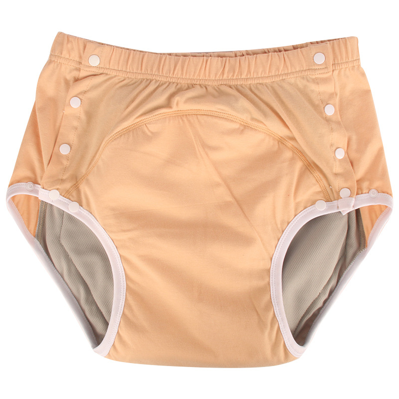 Pañales de tela para adultos de algodón de nuevo estilo para ancianos incontinencia ropa interior lavable a prueba de fugas pantalones de pañales personalizados de fábrica al por mayor
