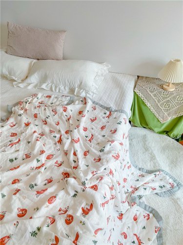  Summer Bamboo Cotton Gauze Air Conditioning Blanket Air Conditioning Quilt Large Size Adult Blanket Gauze Quilt