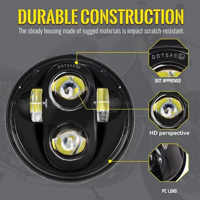 Cross-border 5.75inch Harley headlight suitable for Harley 883 Heritage motorcycle modified front headlight Harley LED headlight