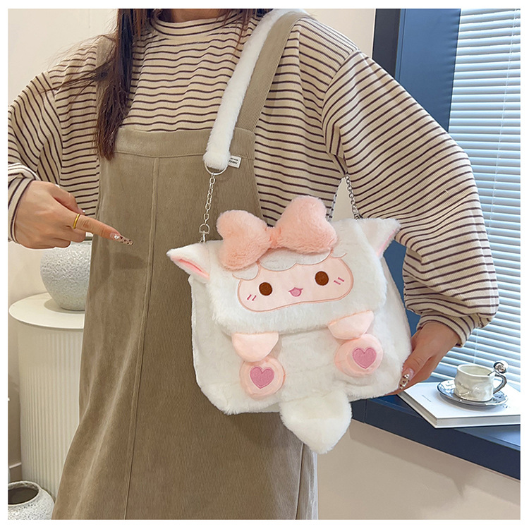 Cartoon bag, little lamb backpack, penguin doll bag, cute girl, school JK versatile backpack, ins Japanese schoolbag undefined