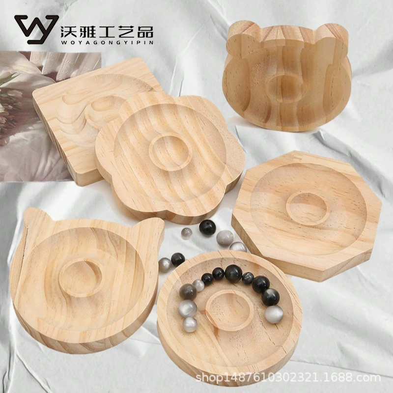 Древесные украшения из массива дерева поднос ювелирного дизайна