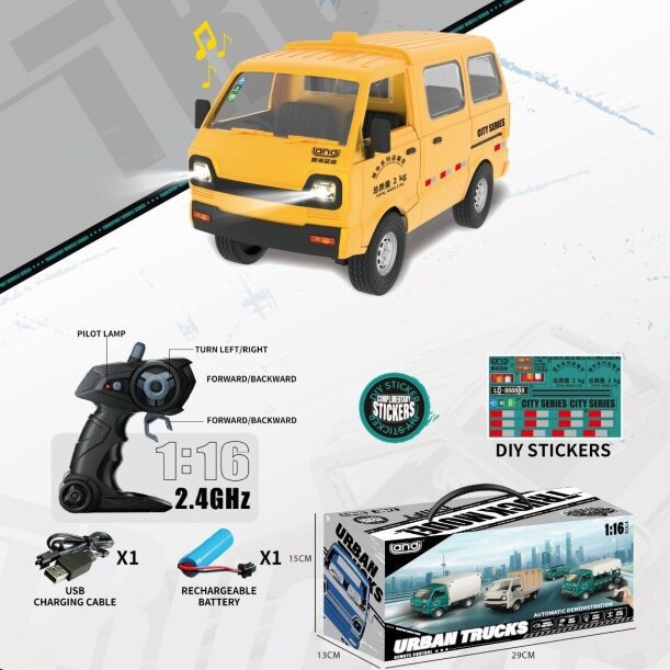 119 camión pequeño simulación de deriva de control remoto Liu Wei pequeñas mercancías Kara bienes Dios coche de cuatro vías de control remoto coche de juguete con luz