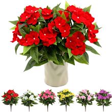 仿真花凤仙花把束假花婚礼婚庆拍摄道具园林户外居家装饰摆件批发