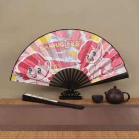 漫扇来图定制动漫扇子折扇图原神小马宝莉动画图片绢布宣纸定制1