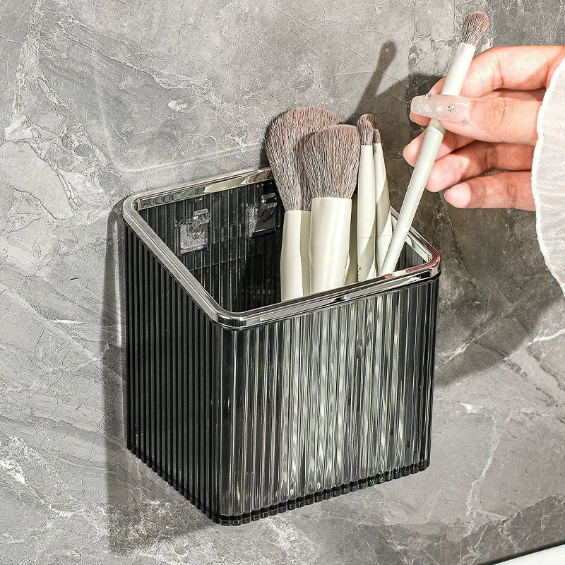 Bathroom rack without punching wall-mounted storage box water ripple household bathroom sink cosmetics storage box