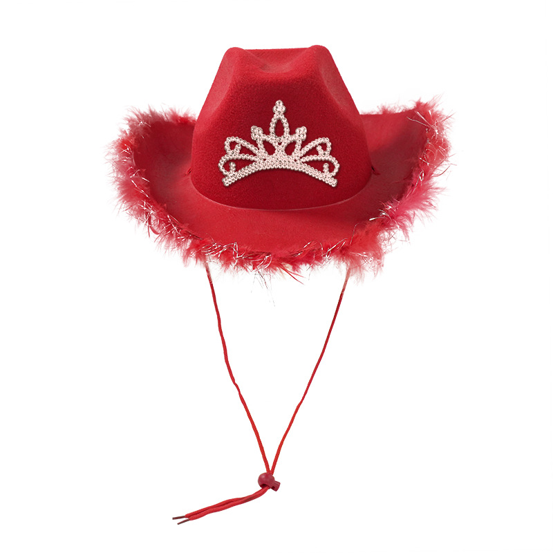 Sombreros de corona de lana sólida, nuevos sombreros de vaqueros industria pesada occidentales, sombreros de Halloween, sombreros de fiesta, sombreros de fiesta